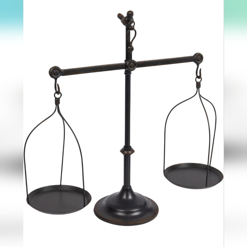 Antique Black Metal Balance Scale